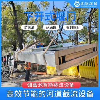 城市雨污分流用可调节不锈钢液动下开式堰门 可定制尺寸