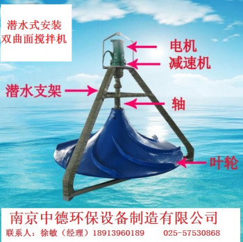 厌氧池干式伞型双曲面搅拌器主要零部件材料解析； 双曲面搅拌机齿轮箱减速机厂家