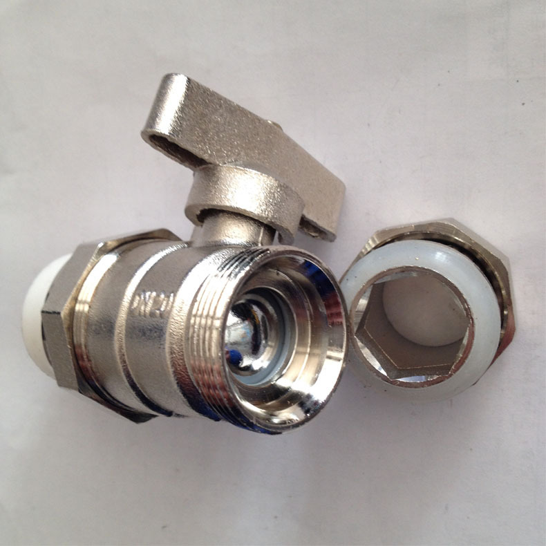 碟柄pp-r外丝活接球阀6分 pp-r双活接铜球阀玉环铜雀阀—玉环铜雀阀门