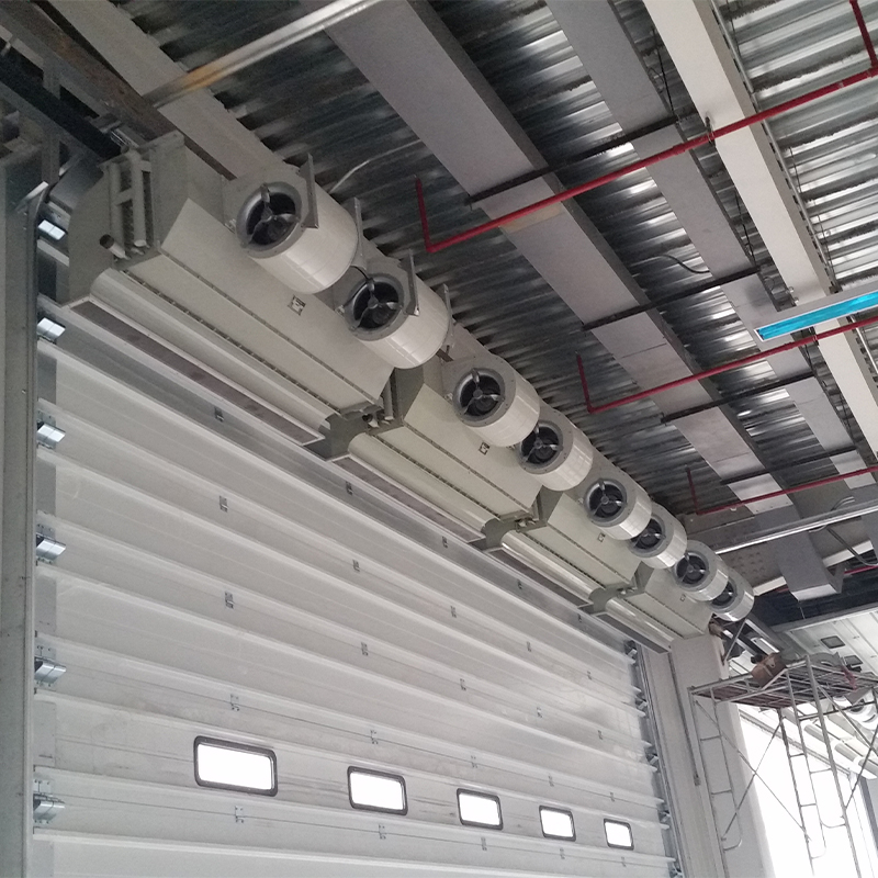 辽宁工业顶吹式多型号热风幕厂家批发 热风幕机—辽宁同和冷暖风机制