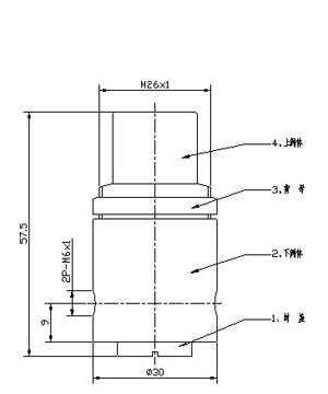 不锈钢膜片0.05MPa低压减压器 气体减压阀外形尺寸图LSDMPJYF-1-0.2-4-29-M6X1