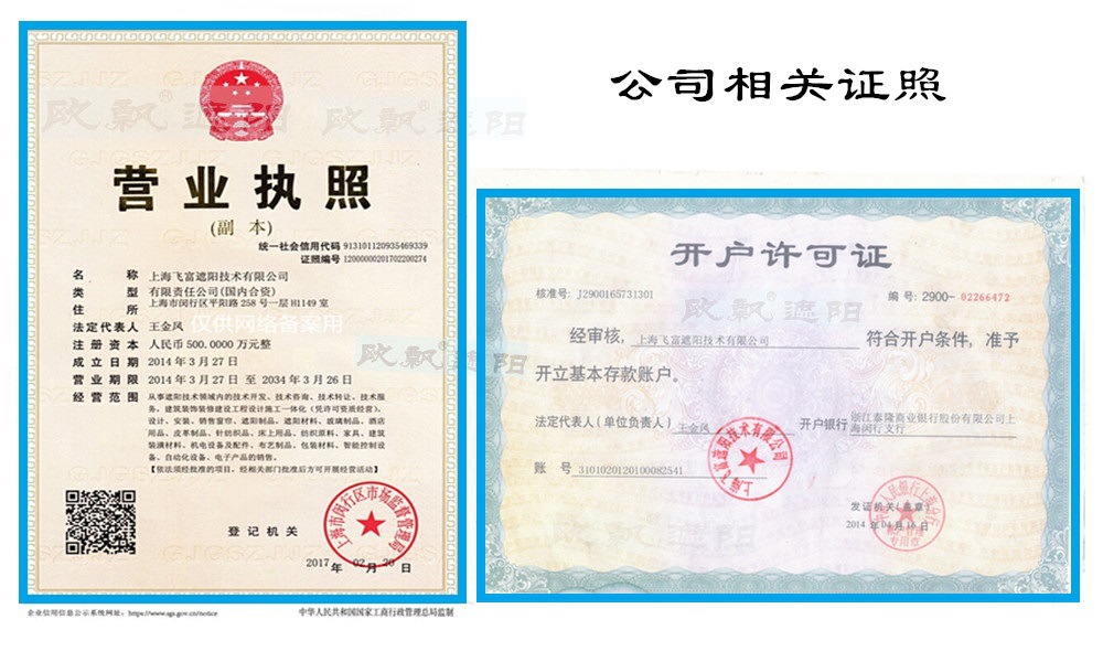 飞富公司证照