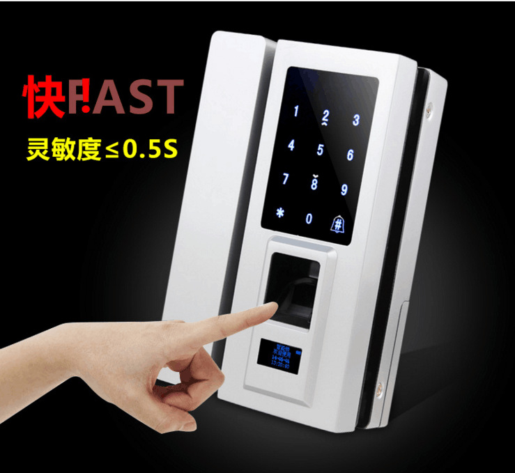 玻璃门指纹锁2
